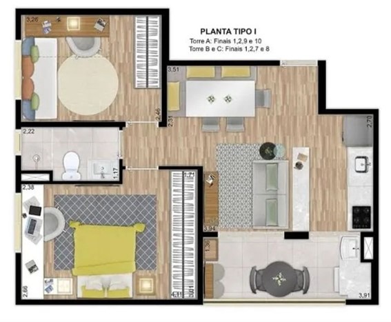 Apartamento à venda no Ápice Park, 52 m² – Alphaville Empresarial, Barueri – Cód. 73788908 — imagem 8