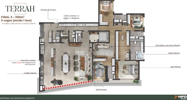 Apartamento à venda no Terrah, 240 m² – Alphagran Alphaville, Barueri – Cód. 75379353 — imagem 2