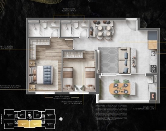 Apartamento à venda no Symmetry, 65 m² – Centro Empresarial Tamboré, Barueri – Cód. 76024055 — imagem 4