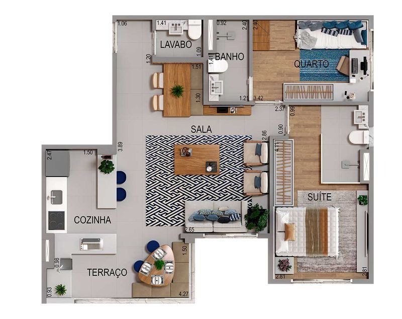 Apartamento à venda no Acqua Park, 69,93 m² – Jardim Esperança, Barueri – Cód. 76756555 — imagem 2