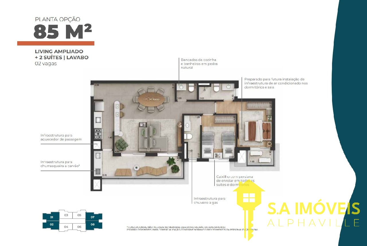 Apartamento à venda no Joy, 85 m² – Aldeia, Barueri – Cód. 76818517 — imagem 3