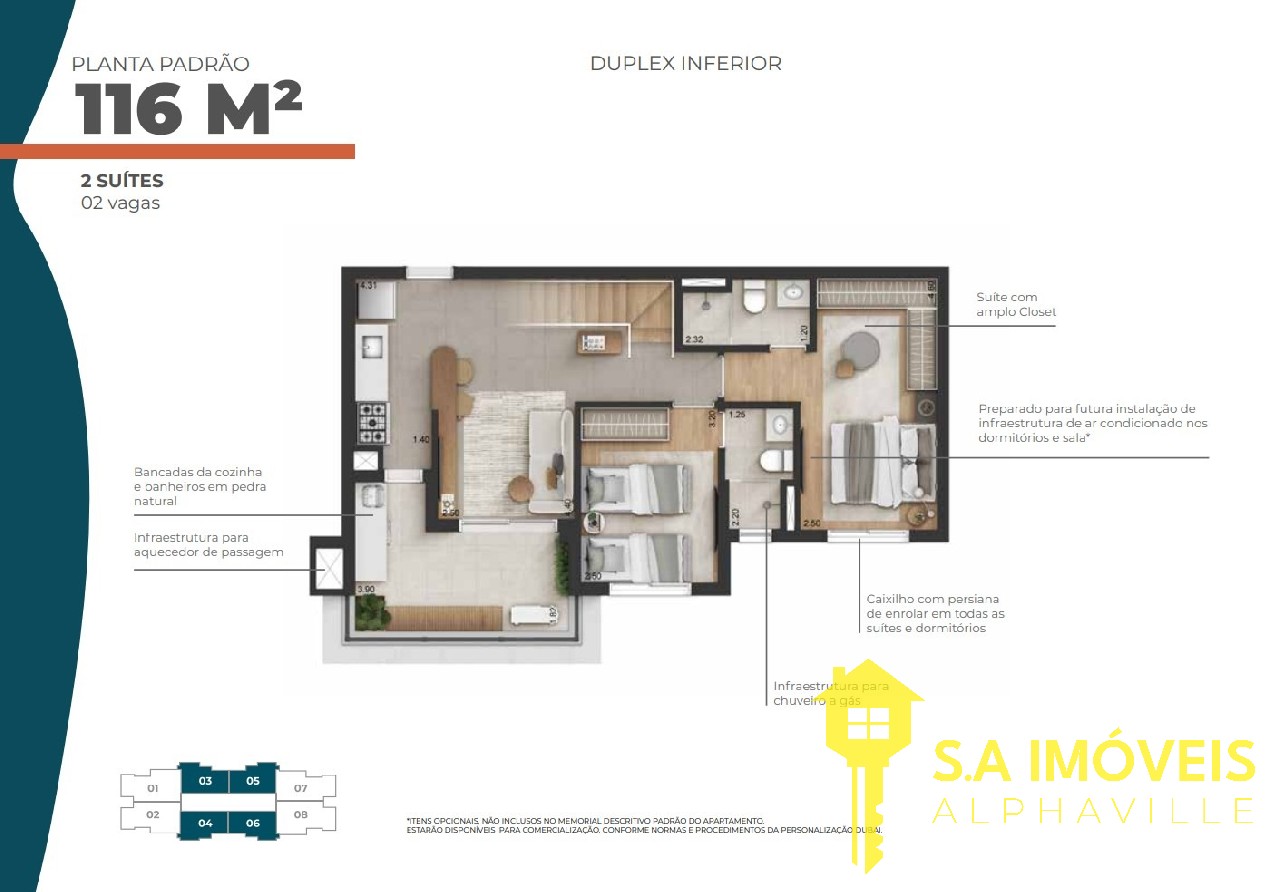 Apartamento à venda no Joy, 116 m² – Aldeia, Barueri – Cód. 76818531 — imagem 2