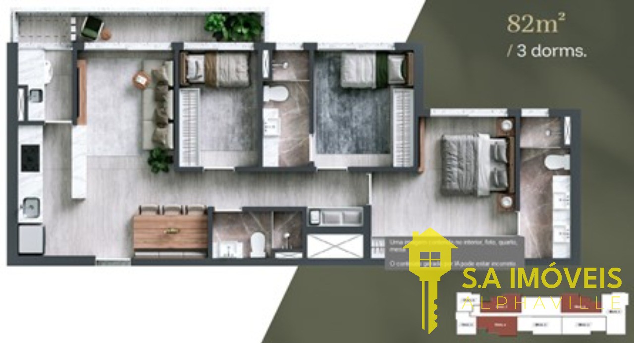 Apartamento à venda no Bosque Alphagran, 82 m² – Alphagran Alphaville, Barueri – Cód. 76853916 — imagem 3