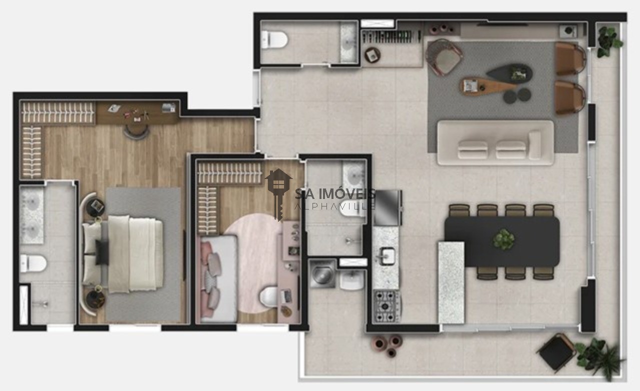 Apartamento à venda em Dezoito do Forte Empresarial/Alphaville., 107 m² – Barueri – Cód. 77528509 — imagem 2