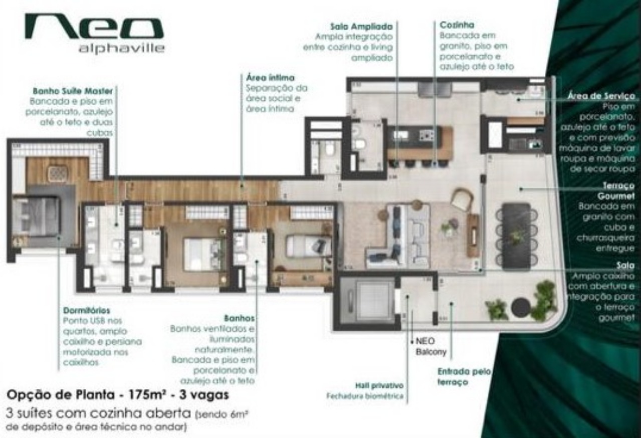 Apartamento à venda no Neo, 173 m² – Sítio Tamboré Alphaville, Barueri – Cód. 77796098 — imagem 16