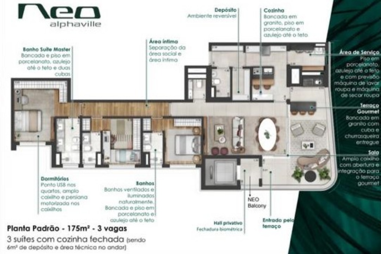 Apartamento à venda no Neo, 173 m² – Sítio Tamboré Alphaville, Barueri – Cód. 77796098 — imagem 19