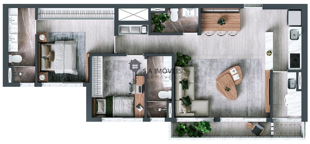Apartamento à venda no Bosque Alphagran, 82 m² – Alphagran Alphaville, Barueri – Cód. 77990156 — imagem 11
