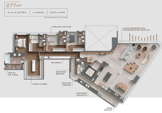 Apartamento à venda em Alphagran Alphaville, 277 m² – Barueri – Cód. 78967700 — imagem 2