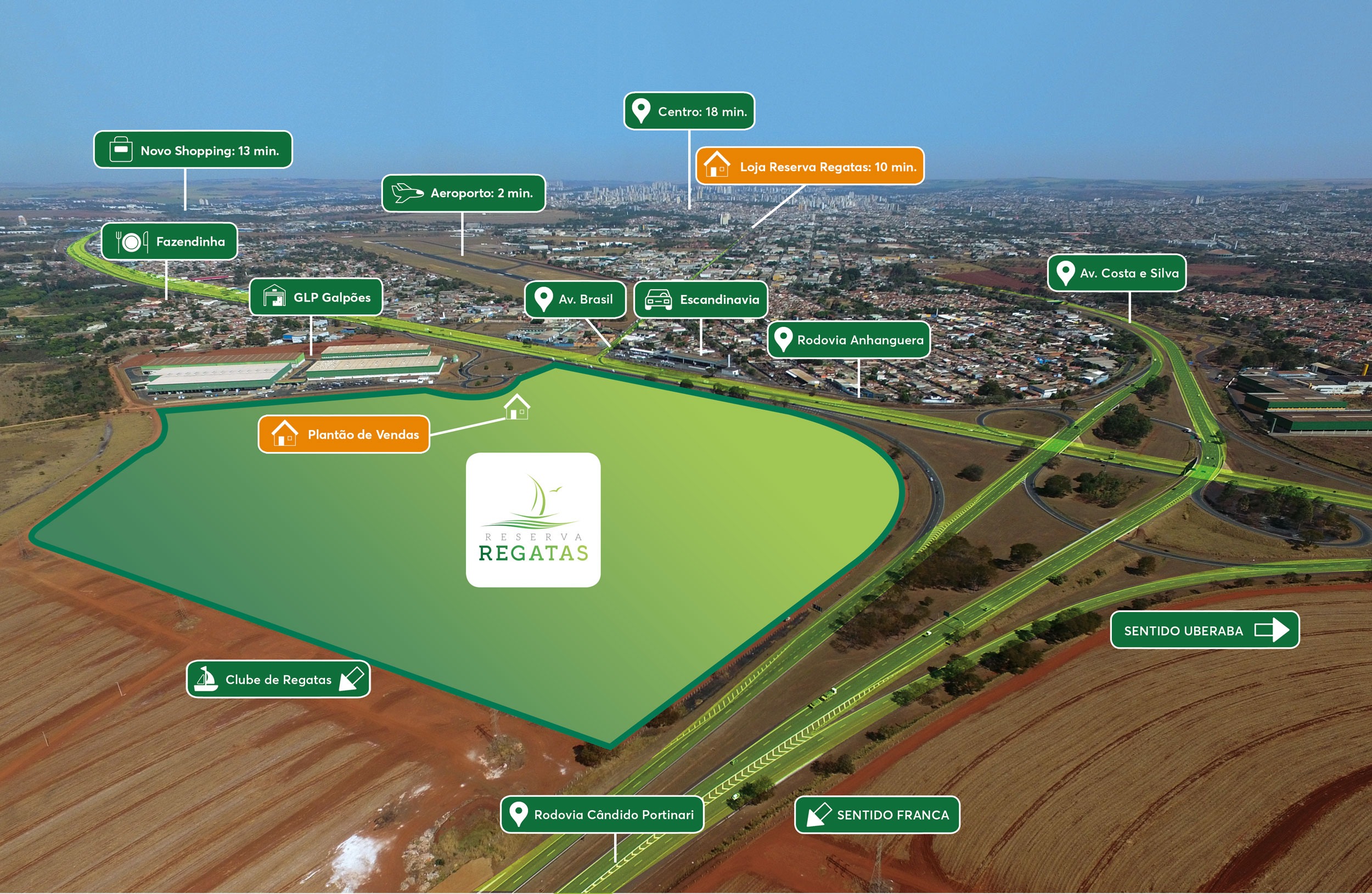 Lote industrial para venda na Zona Norte nas margens da Rodovia Anhanguera  com a Candido Portinari, lote com 480 m2 bairro planejado, Reserva Regatas