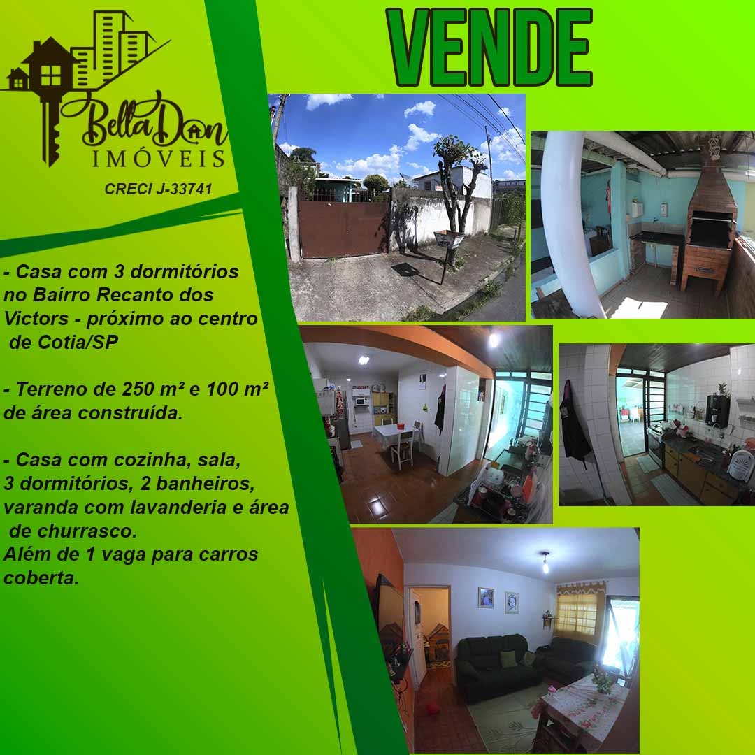 Casa para Venda - Cotia / SP no bairro Centro, 3 dormitórios, 2